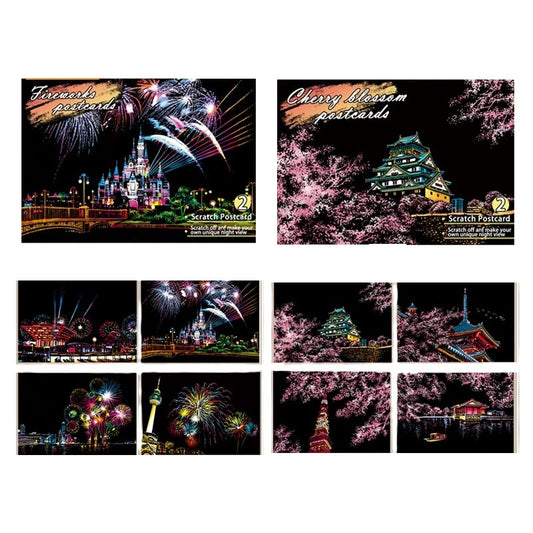 Scratch Art Postcards Set